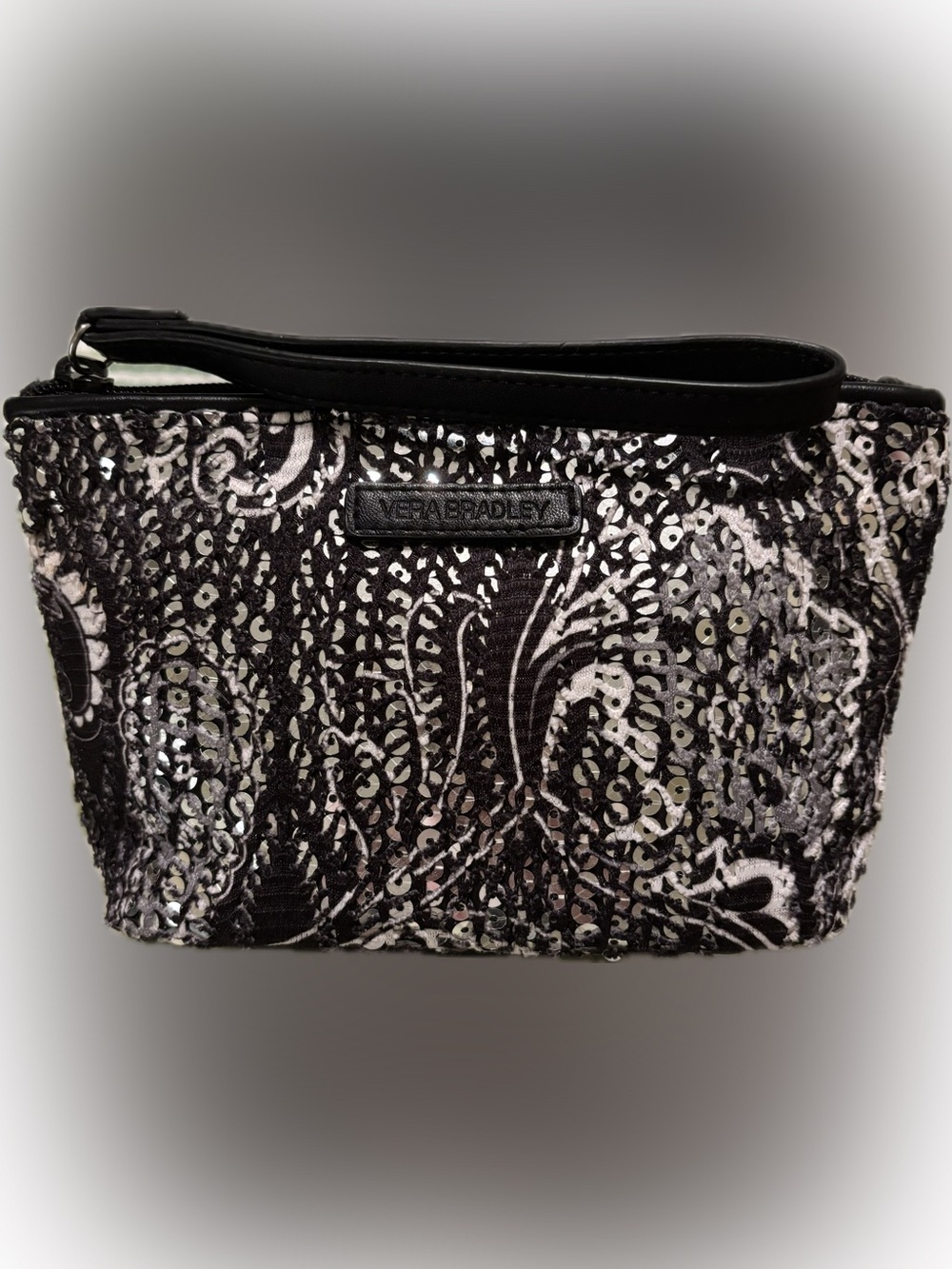 Vera Bradley sequined paisley wristlet